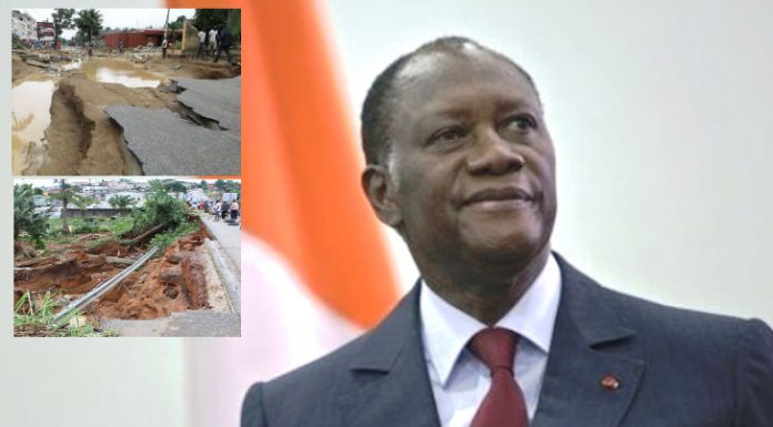 Le président Ouattara regagne précipitamment Abidjan après les terribles inondations