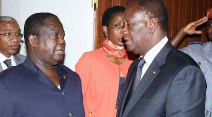 Obsèques de Jean Konan Banny : Comment ça s’est passé entre Ouattara et Bédié, hier