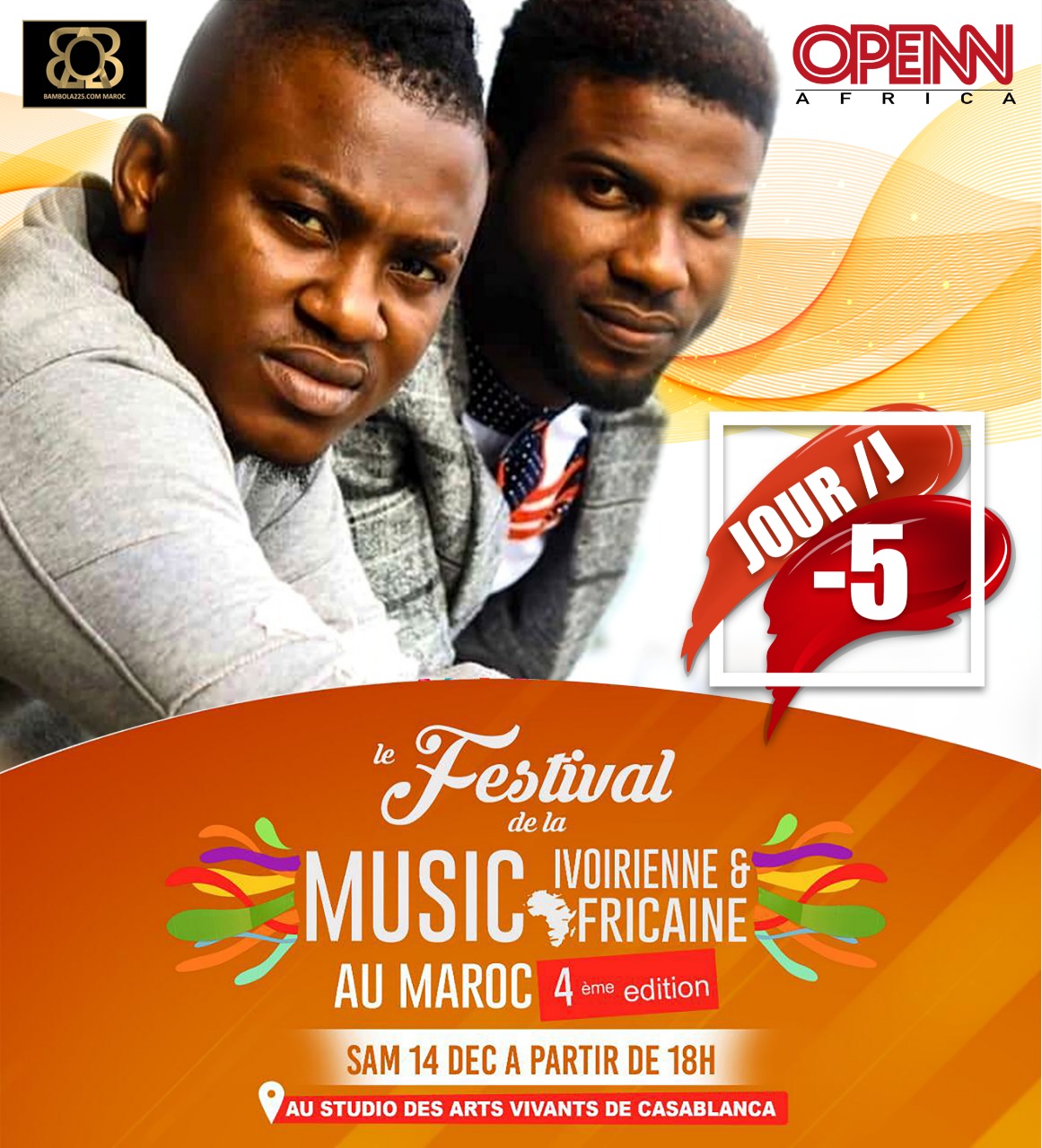 Magic Diezel invité de la 4ème édition du « Festival de la Music Ivoirienne et Africaine » le samedi 14 décembre 2019 à Casablanca, au Maroc. Crédits photos : © DR, OPENN Africa