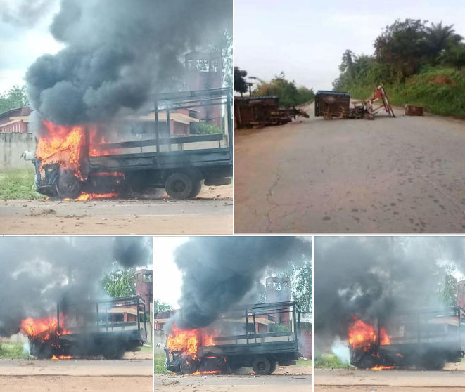 SITUATION RÉGION DE GBEKE 👉 Diabo pas d'élection, aucun bureau de vote ouvert (pas de violence) 👉 Botro matériel électoral saccagé, bureaux de vote fermés, camion de la CCDO incendié, affrontement Population forces de l'ordre. 👉 Languibonou, pas d'élection, bureaux de vote fermés, circulation perturbée 👉 Beoumi plus de 80% des bureaux de vote fermés 👉 Brobo, matériel électoral saccagé, bureaux de vote fermés 👉 N'djebonoua, pas d'élection 👉Bouaké, forte affluence dans les quartiers pro Ouattara. Vote effectué à 40% dans toute la ville de Bouaké. Si tu es fier de la population de la région de Gbêkê vient pointer.