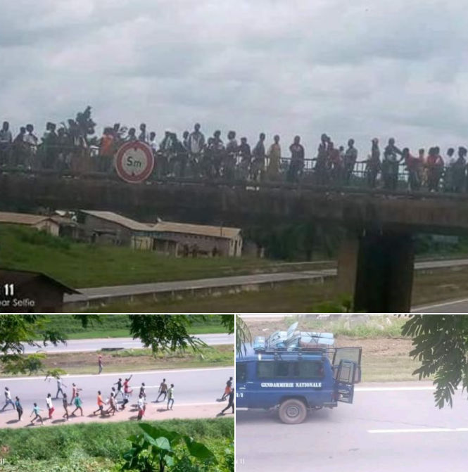 SIKENSI:  Des manifestants pris à partie par les soldats positionnés à Elibou (autoroute du nord) avec des tires à balles réelles causant des morts et plusieurs blessés. 