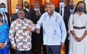 Visite du président Gbagbo au président Bedié à Daoukro