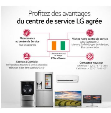 LG fournit un service de réparation aux clients en Côte d’Ivoire
