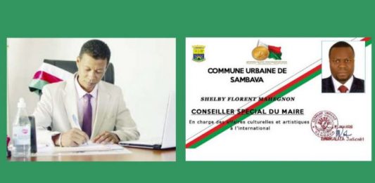 L’ivoirien Shelby Florent promoteur culturel a été nommé conseiller culturel à Sambawa, Madagascar